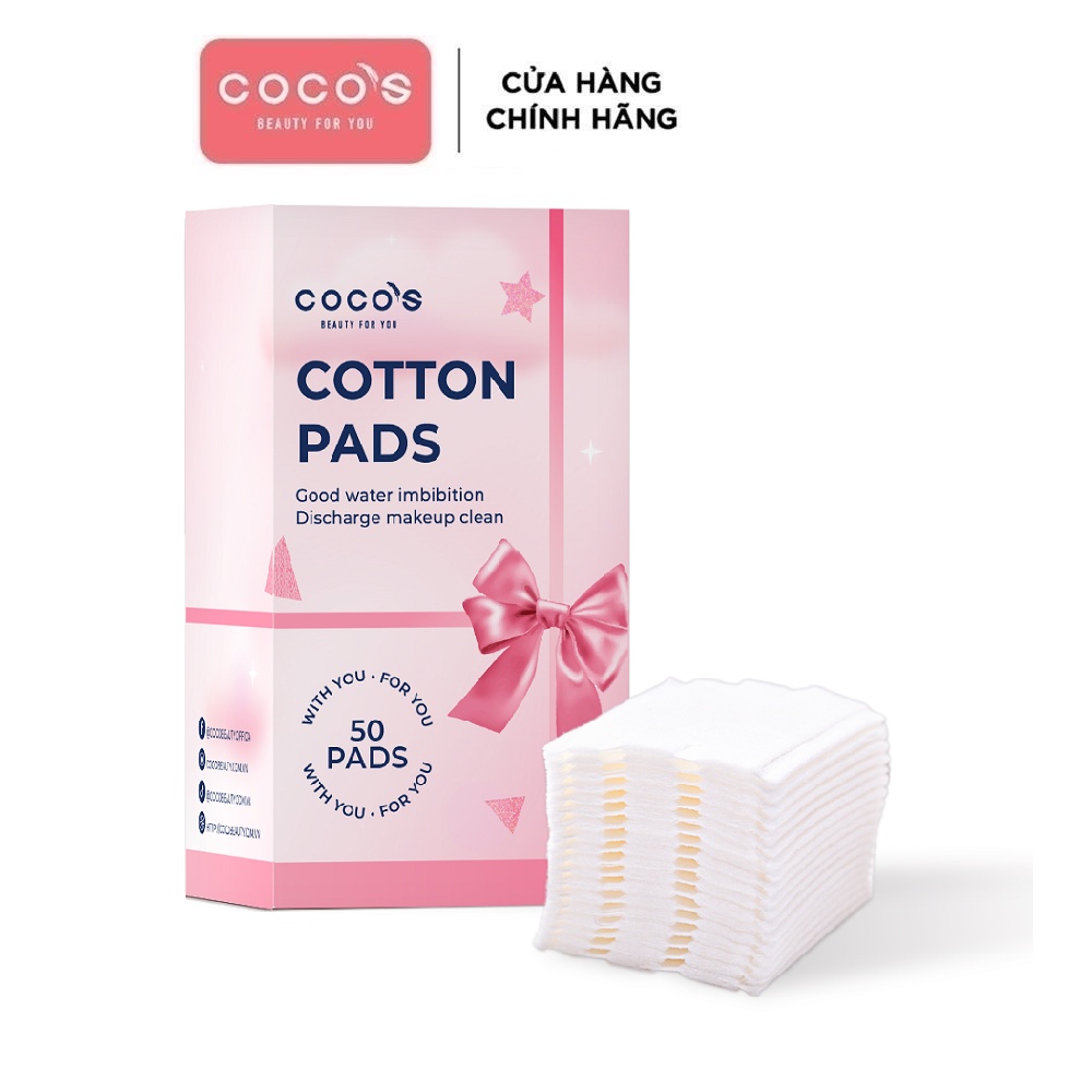 [Mã COSCOCOT3 -8% đơn 250K] [QUÀ TẶNG] Bông tẩy trang Coco's beauty 100% Cotton 50 Miếng