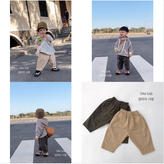 QUẦN KAKI HÀN QUỐC 912 DÀNH CHO BÉ GÁI VÀ BÉ TRAI SIZE 80 ĐẾN 120