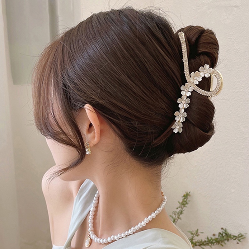 Kẹp Tóc Hình Hoa Đính Đá Kiểu Dáng Tinh Tế Thời Trang Cho Nữ