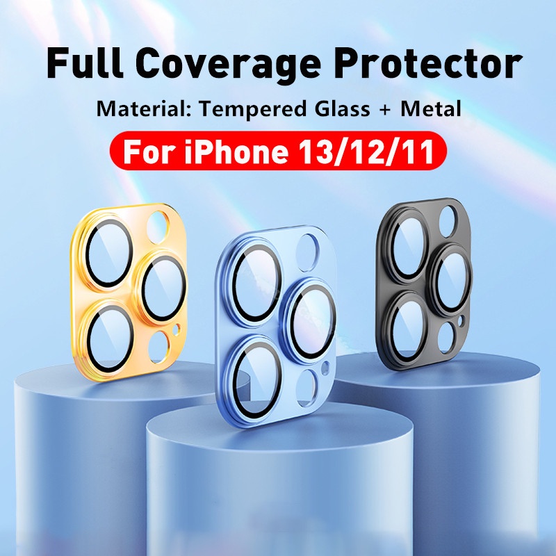 Vỏ Bảo Vệ Ống Kính Camera 9D Bằng Kim Loại Cho Iphone 14 13 12 Pro Max Mini 14 Plus 11 Pro Max 12 13 14 Pro Max