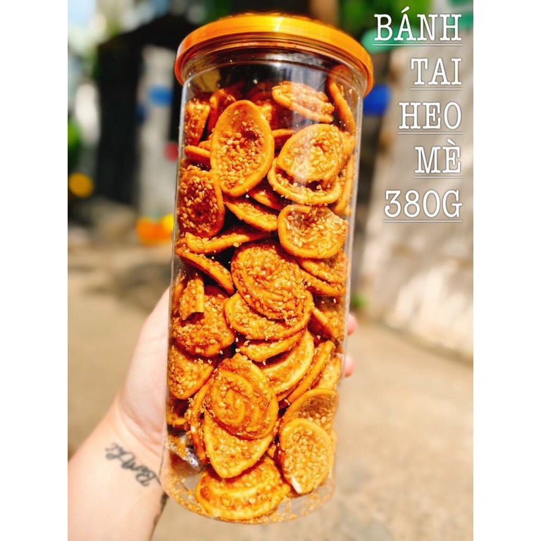 Bánh tai heo mè vàng hũ 380gr