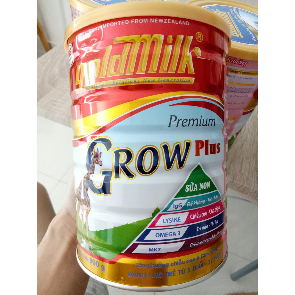 Sữa Non Goldmilk Grow Plus 900g - Tăng cân - Phát triển chiều cao cho bé - Growplus Goldmilk 900g
