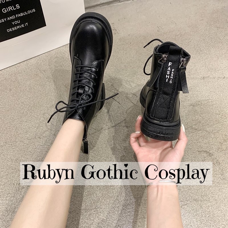 [Sẵn] 🔥 Giày Boots Chiến Binh 2 dây kéo phía sau độc lạ (  Size 35 - 40 )