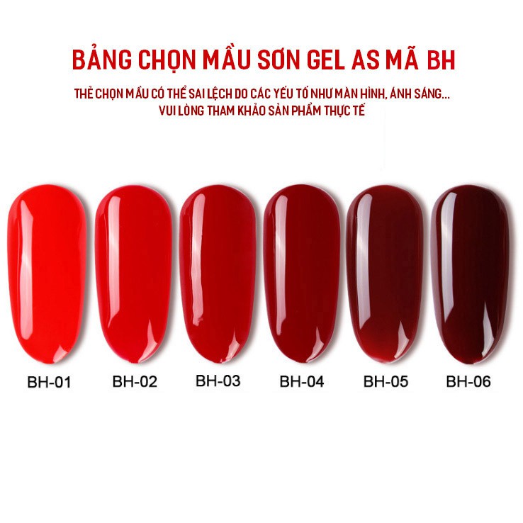Sơn gel đỏ chính hãng AS mã BH