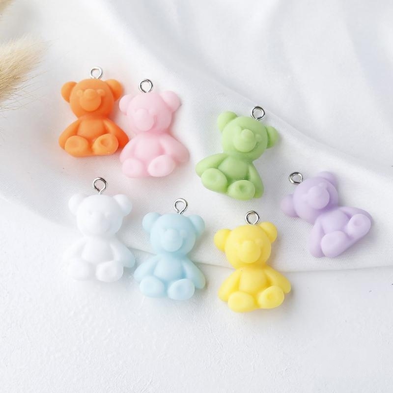 (Ver 02) Charm Gấu Kẹo Dẻo có khoen Nguyên liệu làm Slime, Keyring