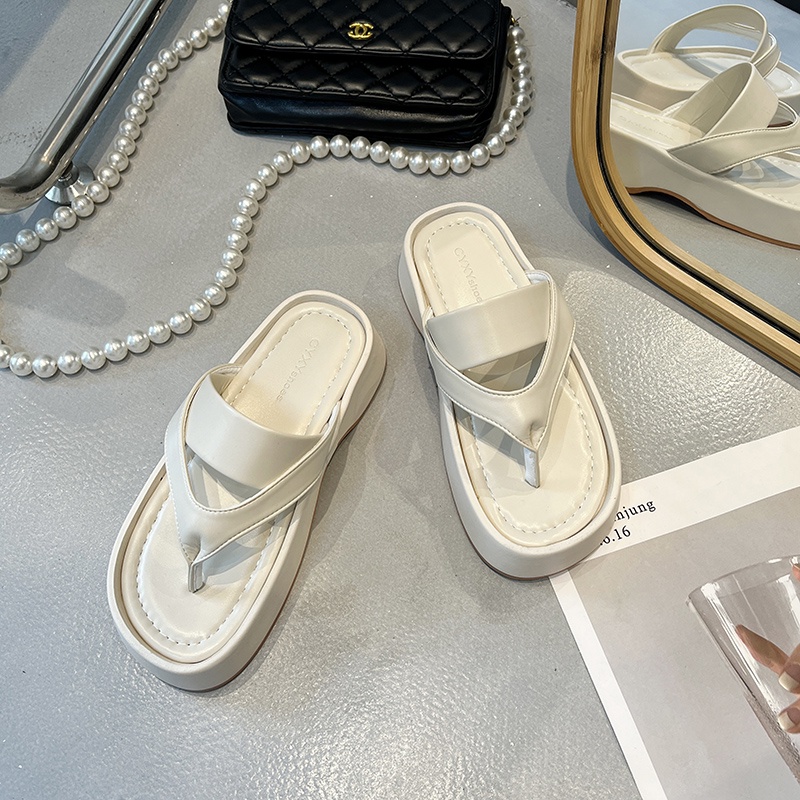 Dép Sandal Xỏ Ngón Đế Dày Mềm Mại Thời Trang Đi Biển Mùa Hè Cho Nữ
