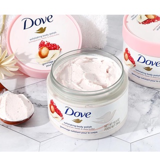 Kem Tắm Tẩy Tế Bào Chết Làm Mềm Da Dove Toàn Thân Giúp Da Trắng Sáng Mịn Màng 298g