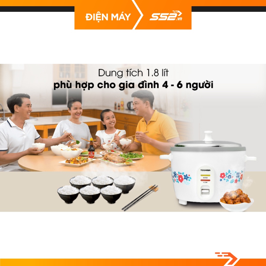 Nồi Cơm Điện Toshiba RC-18MH2PV - Bảo Hành Chính Hãng