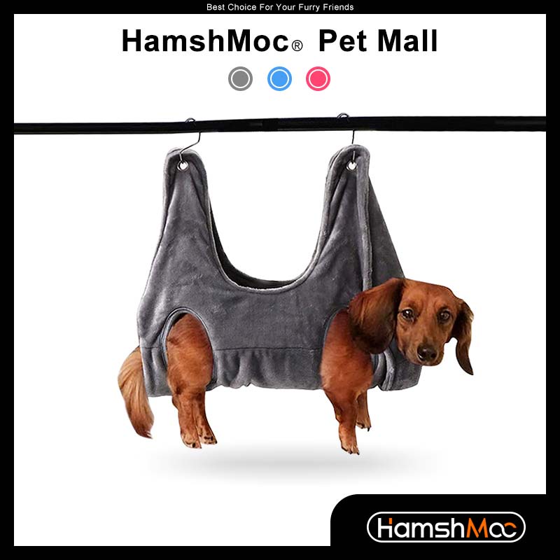 HamshMoc Võng treo vải nỉ mềm mại có móc kẹp dành cho thú cưng chó mèo