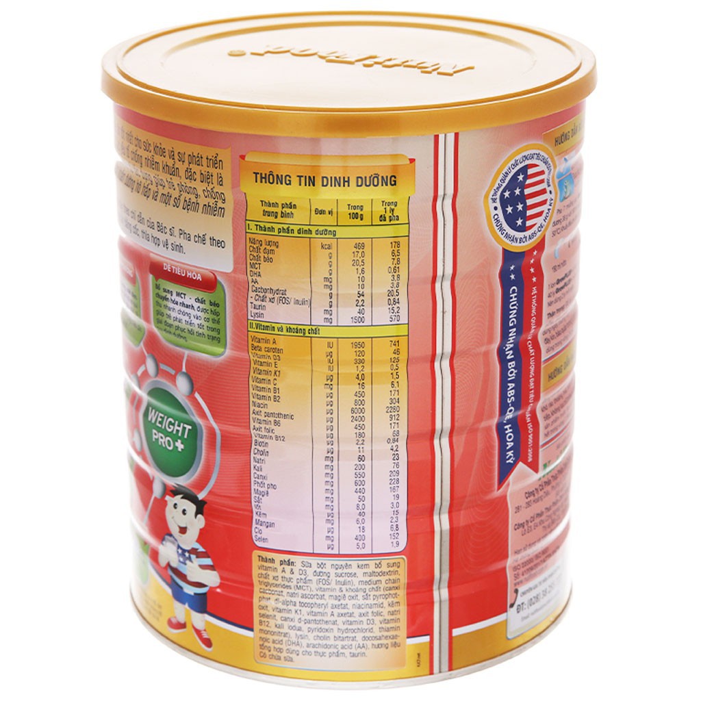 [CHÍNH HÃNG] Sữa Bột Nutifood Grow Plus+ Đỏ Weight Pro+ Hộp 1,5kg (Dinh dưỡng hiệu quả cho trẻ SUY DINH DƯỠNG THẤP CÒI)