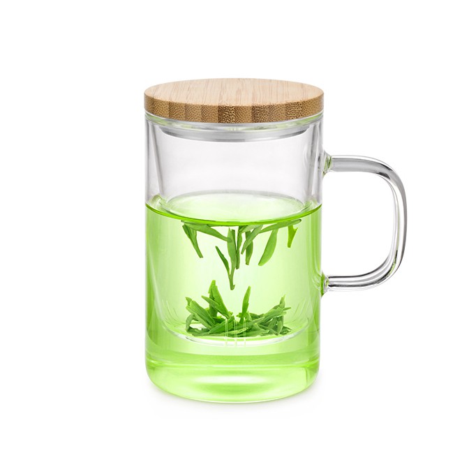 Ly lọc trà thủy tinh lõi thủy tinh 500ml