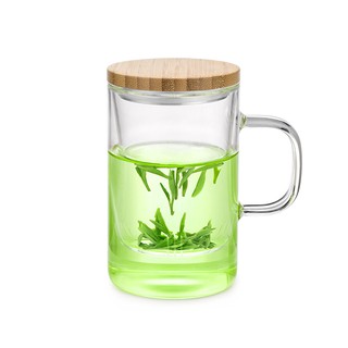Ly lọc trà thủy tinh lõi thủy tinh LC006 / S019 - 500ml - Cốc trà thủy tinh chịu nhiệt Samahome Shop