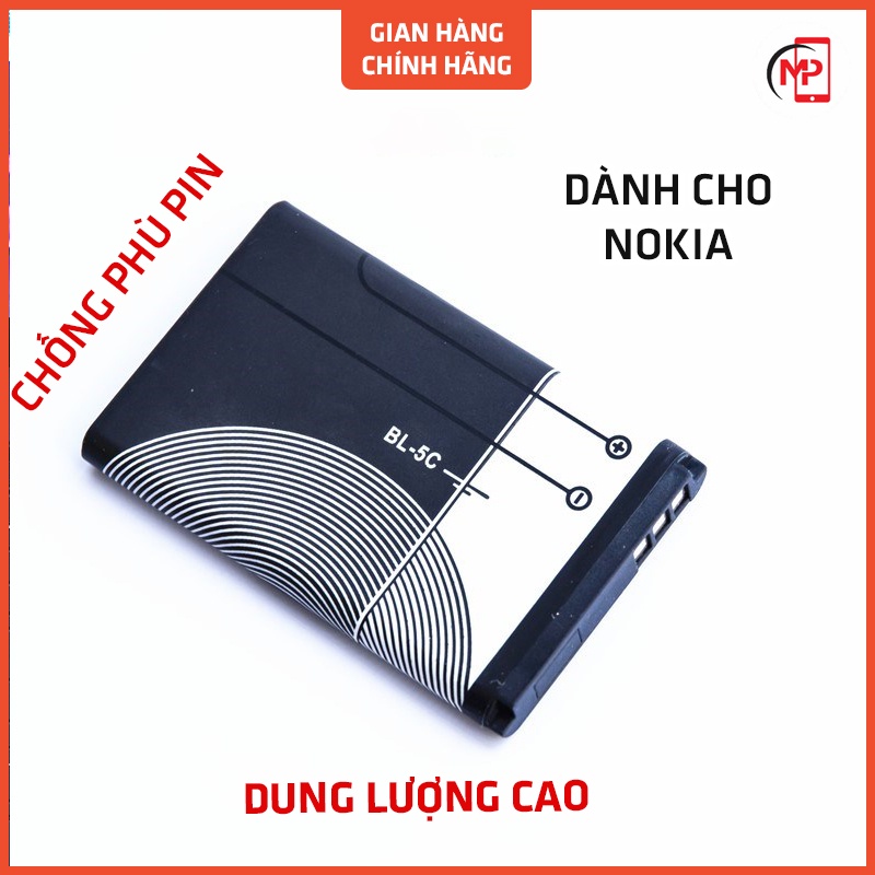 Pin BL-4C, BL-5C Nokia dung lượng cao 1500mah, pin dung lượng thật, hàng chính hãng E-com. Bảo hành 12 tháng