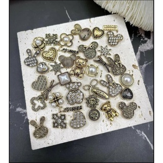 Túi phụ kiện charm đồng mix Đá Gấu loại 1 hàng cao cấp đính móng làm nail
