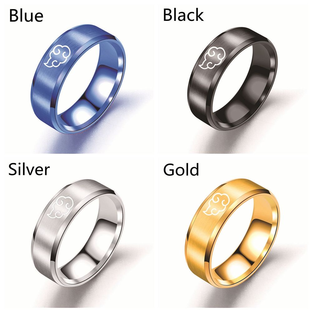 Nhẫn họa tiết hoạt hình naruto nhiều màu sắc tùy chọn thời trang dành cho nam và nữ