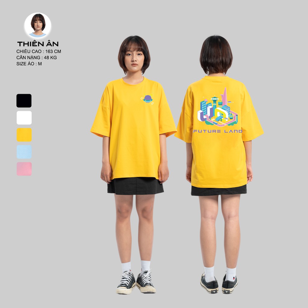 Áo Thun Tay Lỡ Nữ Nam Form Rộng URBAN OUTFITS In Future Land ATO16 Cotton 4 Chiều Local Brand