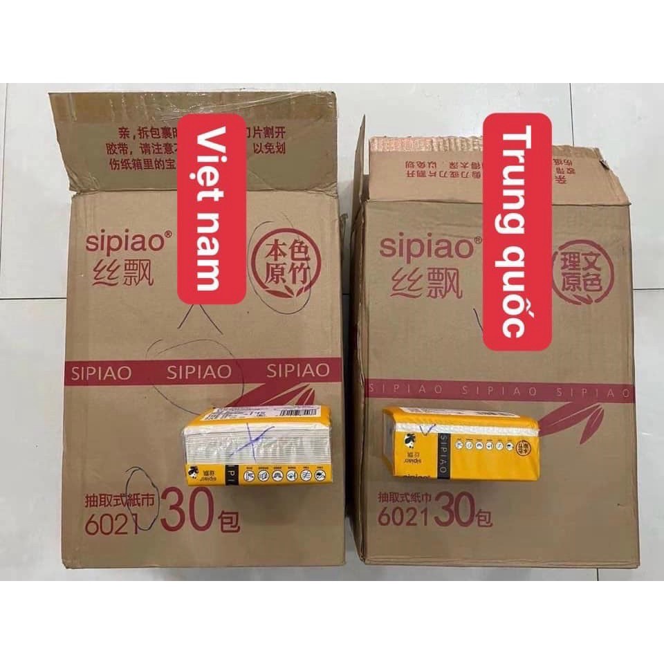 [ FREESHIP ] Thùng 30 Gói giấy ăn Gấu Trúc Sipiao siêu dai ( Nội đia Trung )