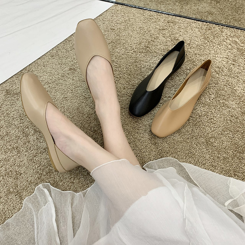 Giày Da Bệt Đế Bằng Thời Trang Cho Nữ