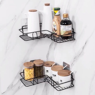 Kệ góc treo nhà tắm, nhà bếp (tặng miếng dán tường)