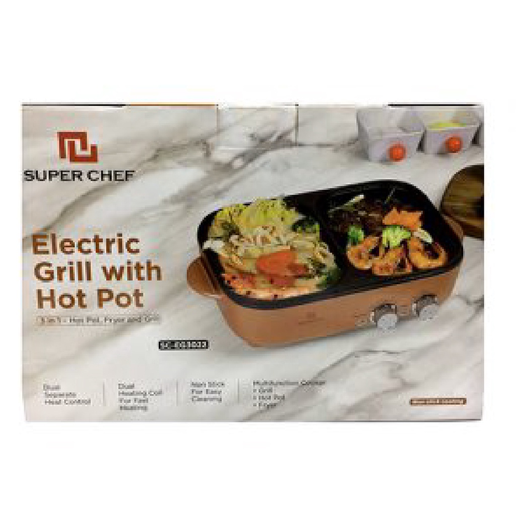 Bếp điện lẩu nướng kết hợp Super Chef ĐA NĂNG, TIỆN LỢI SC_EG3022