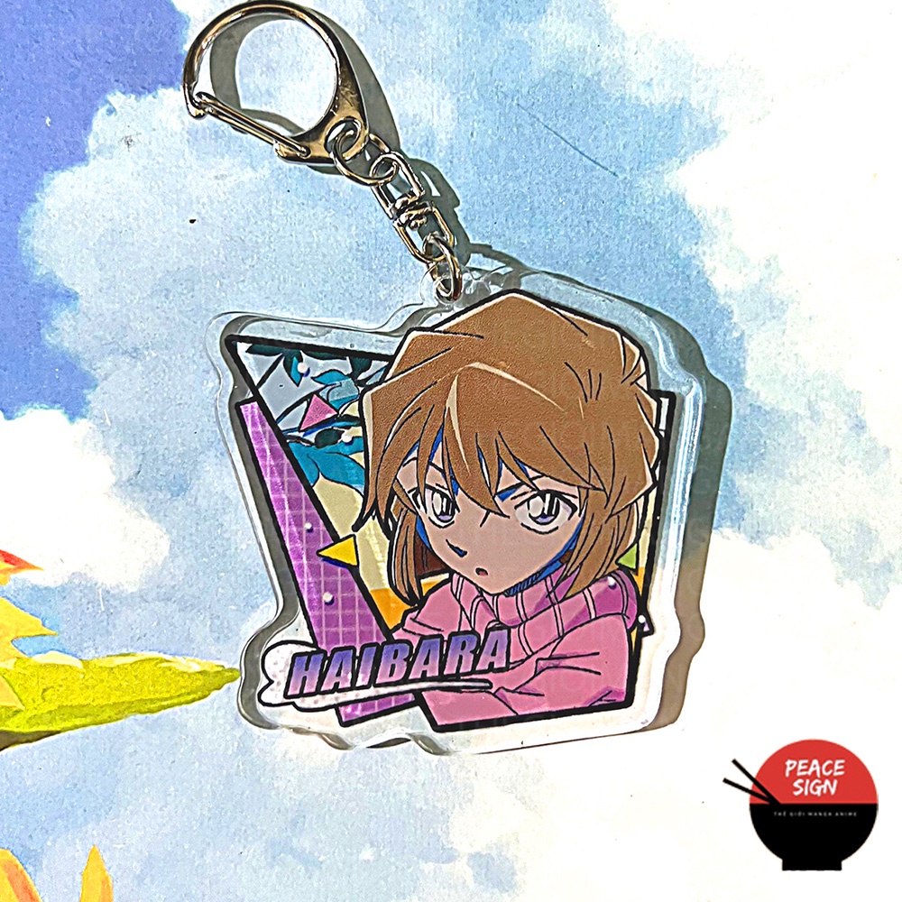 ( Mica trong acrylic) Móc khóa DETECTIVE CONAN Thám Tứ Lừng Danh ver Hiệu Ứng anime chibi