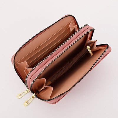 Ví nữ dài cầm tay 2 ngăn kéo sang trọng NEW-0066 thiết kế caro tuyệt đẹp, chất liệu da cao cấp, siêu bền