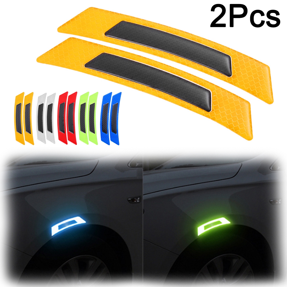 CHINK 2Pcs 3*17cm Bumper Auto Styling Guard Protection Reflective Strip Sticker