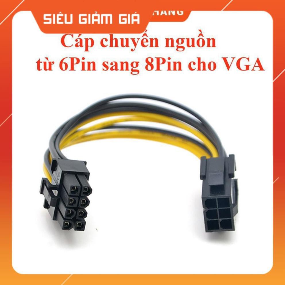 Cáp chuyển nguồn từ 6 Pin sang 8 Pin cho VGA