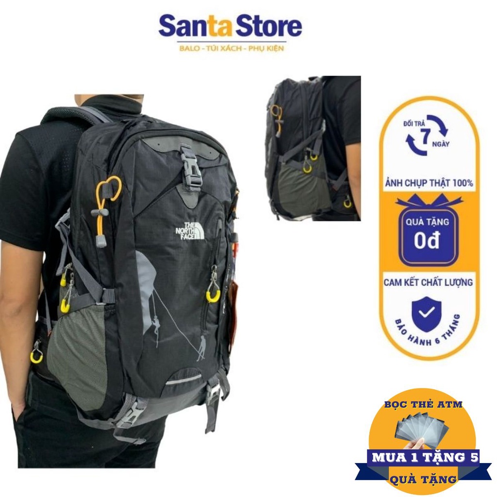 Balo The North Face 45L Ba lô nam nữ du lịch size lớn thời trang cao cấp kiểu dáng thể thao đi phượt leo núi SANTA STORE