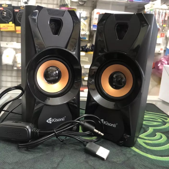 Loa vi tính 2.0 Kisonli U-9003 có Led, bass mạnh, âm thanh cực hay (giao màu ngẫu nhiên)