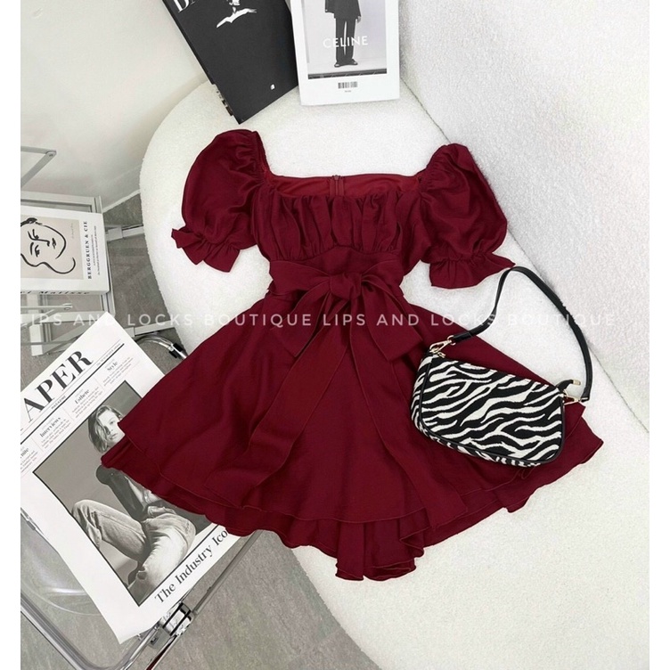 JUMSUIT ĐỎ BÈO CỘT EO - KÈM HÌNH THẬT