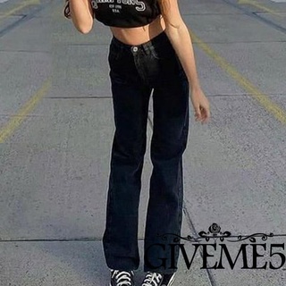 Quần jeans nữ lưng cao ống đứng thời trang Hàn Quốc