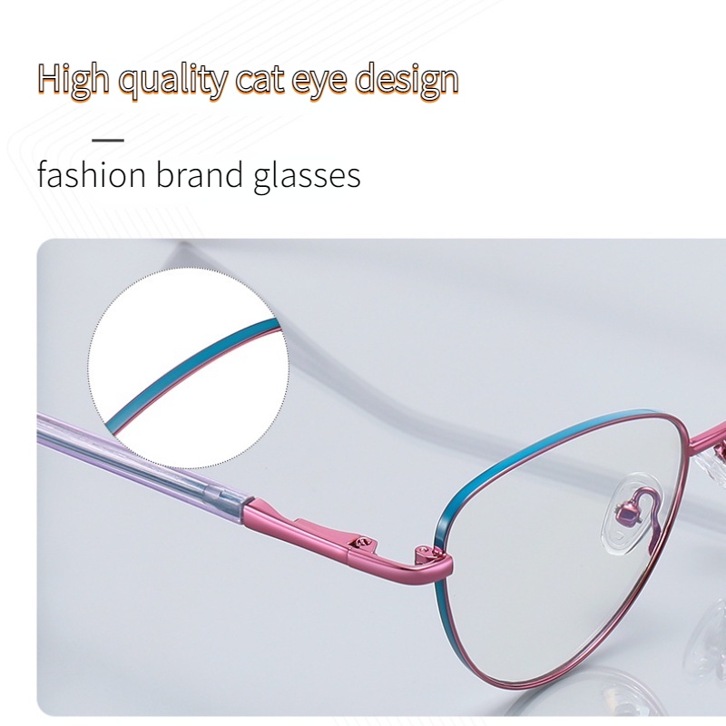 Mắt kính JIUERBA chống bức xạ ánh sáng xanh bằng kim loại thời trang Phương Tây chất lượng cao cho nữ