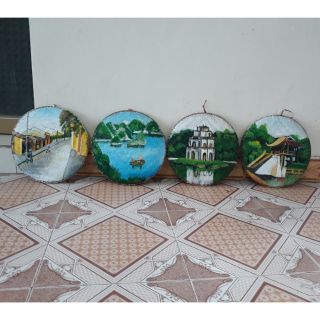 Combo 4 tranh mẹt phong cảnh size 35cm