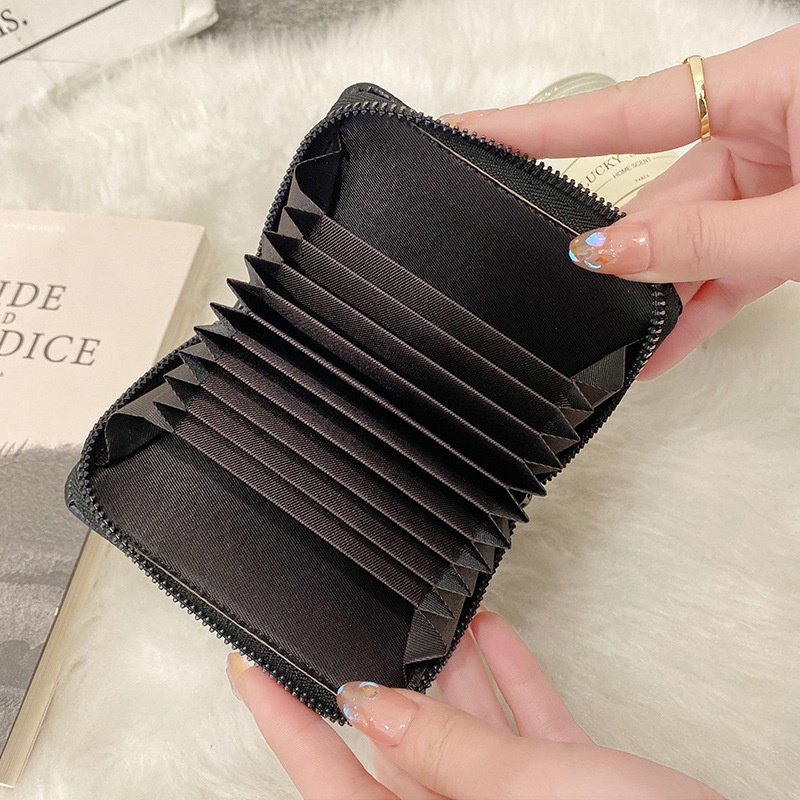 Ví Nữ Gập Mini Đựng Tiền Xu Họa Tiết Trái Vải Đơn Giản Giá Đỡ