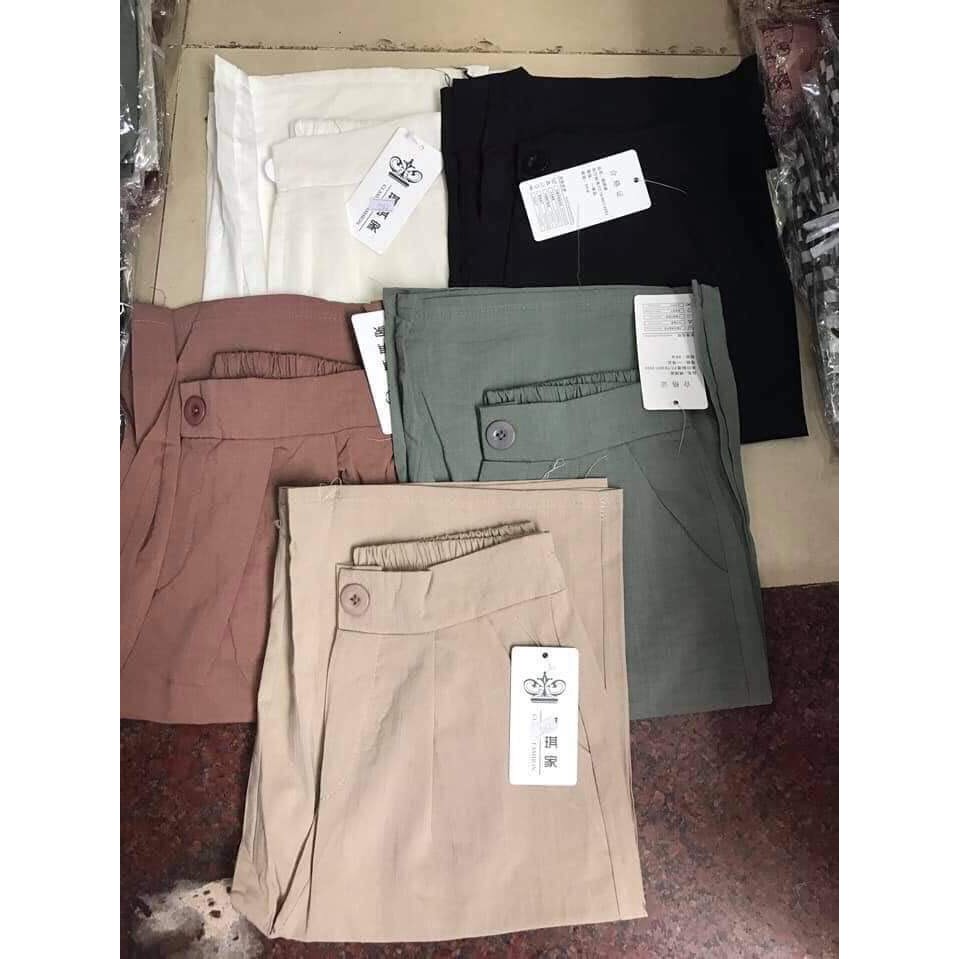 Quần đùi đũi khóa thật 💕𝙓𝘼̉ 𝙆𝙃𝙊💕Cạp cao-lưng thun,chất đũi lụa siêu mát . | BigBuy360 - bigbuy360.vn