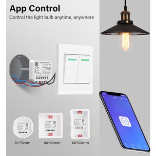 Ready Tuya WiFi Smart Switch Module 1/2 Gang Wireless Remote Switch APP/Voice Control Work With Smart Life Alexa Google Home smar