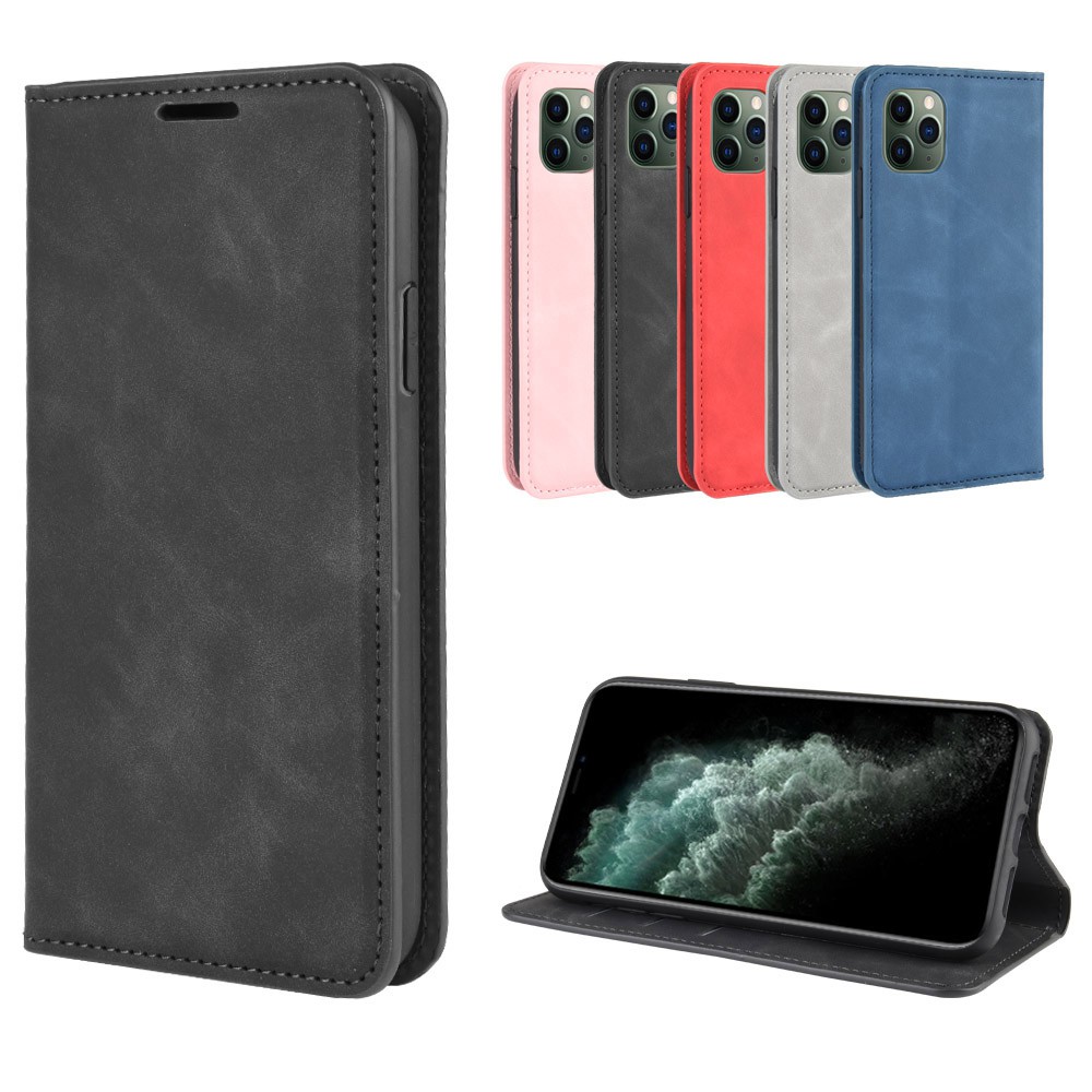 ốp iPhone 11 Case 7 8 Plus XR X XS 11 Pro Max Flip Cover Wallet Skin Feel Leather Card Slots TPU Bumper Bao Da Gập lưng