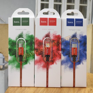 Dây cáp sạc nhanh hoco x14 lightning /micro /typec chính hãng - bh 12 tháng