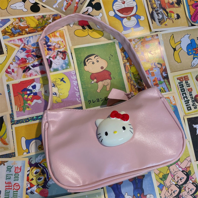 Mp. Bộ đồ dùng trong Studio🇰🇷Túi đeo vai họa tiết Hello Kitty dễ thương bắt mắt sành điệu