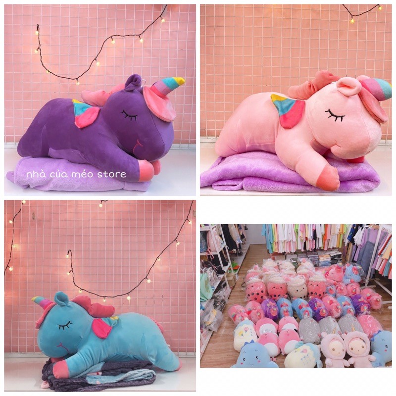 Bộ Gối Mền Hình Unicorn [Nhà Của Méo Store]