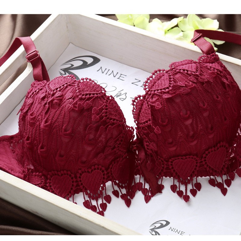 [Baywellfashion]Set áo lót nâng ngực và quần lót họa tiết ren hoa lá gợi cảm cho nữ | BigBuy360 - bigbuy360.vn