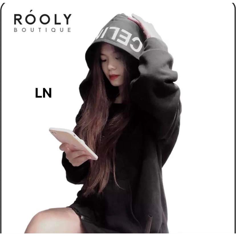 Áo khoác nỉ hoodie dây kéo có mũ trùm đầu (60LN-9PP6)