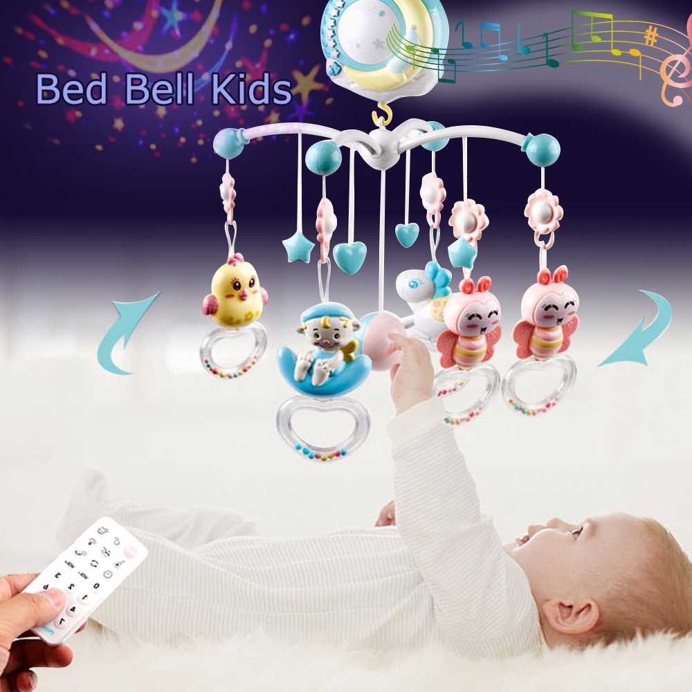 Đồ Chơi Hộp Nhạc Có Đèn Chiếu Hình Bằng Tiếng Anh Cho Bé 0-18 Tháng Tuổi