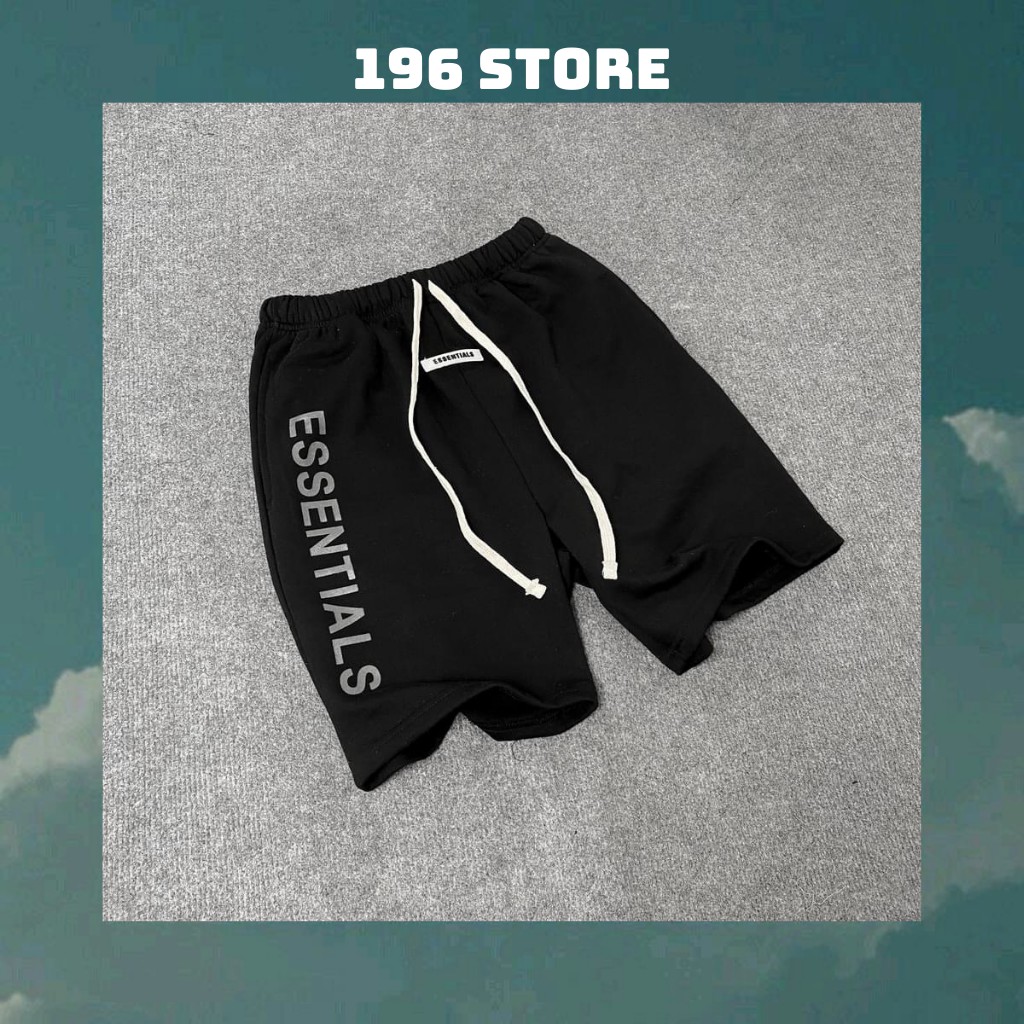 Quần short thể thao hoạ tiết chữ Essentials đủ màu chất liệu nỉ da cá cao cấp thoáng mát phù hợp với mọi lứa tuổi | BigBuy360 - bigbuy360.vn