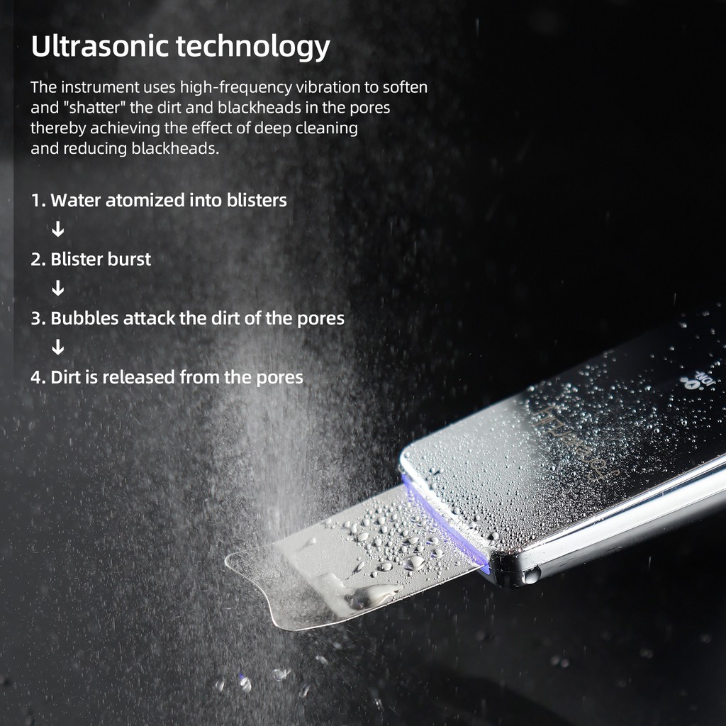 Máy Rửa Mặt Làm Sạch Sâu Loại Bỏ Mụn Đầu Đen Siêu Âm usb