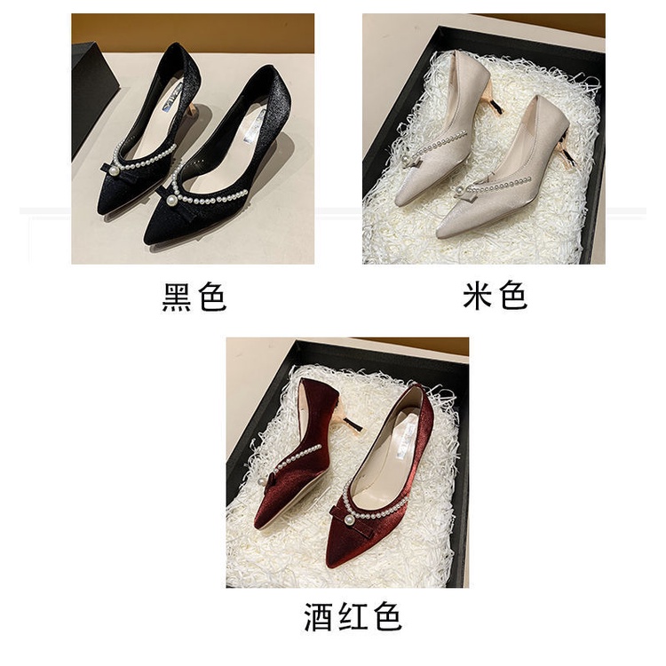 Giày cao gót nữ xinh xắn thanh lịch thời trang kiểu Pháp