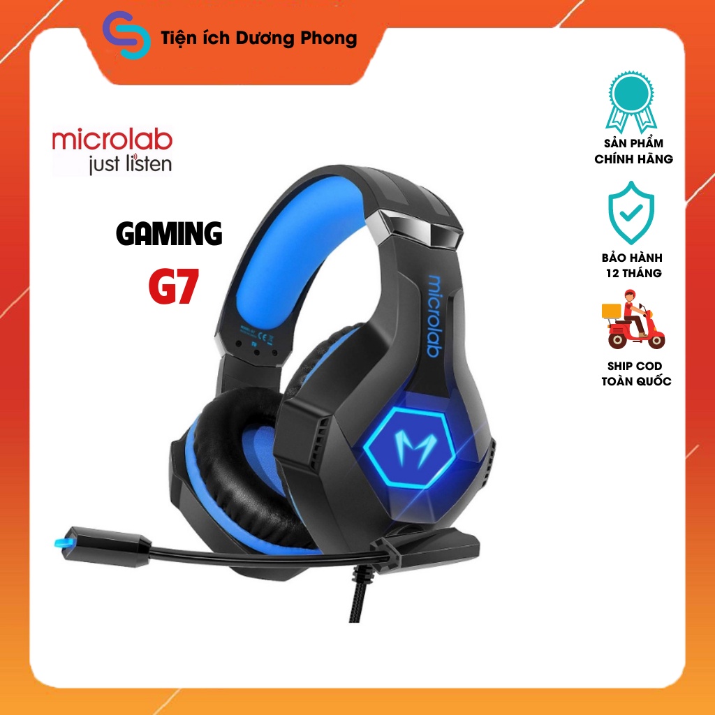 Tai nghe Microlab G7 NEW Tai ghe Gaming chụp tai  - Hàng Chính Hãng BH 12 tháng