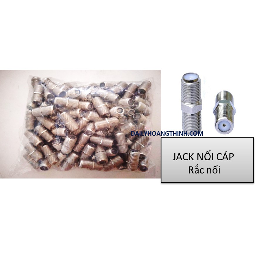 Bịch 100 con Jack FF, Jack nối, Rắc nối cáp, rắc nối dây cáp