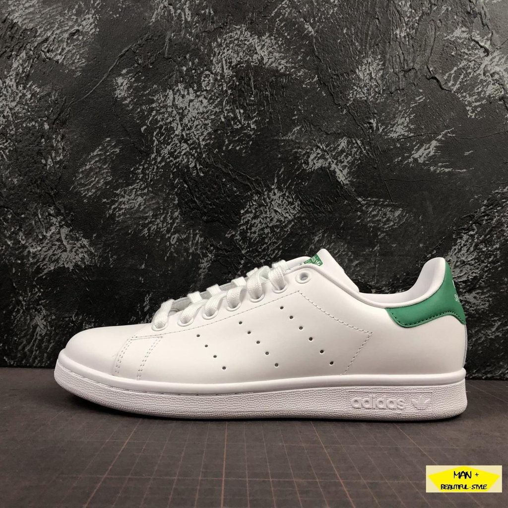 Giày thể thao sneaker Stan Smith trắng gót xanh lá bản cao cấp năng động, cá tính dành cho nam nữ